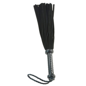 18" Mini 36 Suede Tail Flogger Black