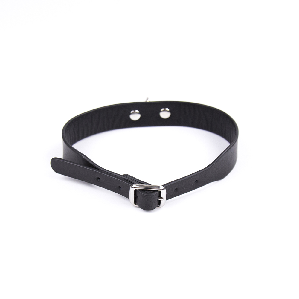 D Ring PVC Collar Black 2 D Ring PVC Collar Black - Image 2