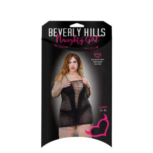 Ladies Hot & Sexy Deep V Curvy Size Dress Black