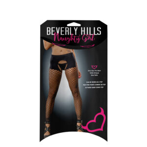 Ladies Sexy Crotchless Boy Short Style With Mesh Bottom And Buttless Leggings Black