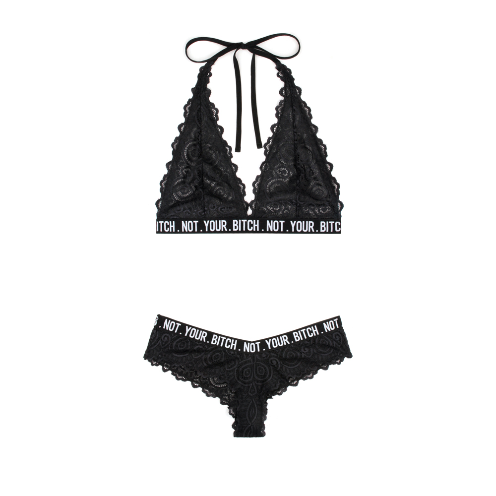 Not Your Bitch Bralette & Cheeky Panty Set Queen Size 2 Not Your Bitch Bralette & Cheeky Panty Set Queen Size - Image 2