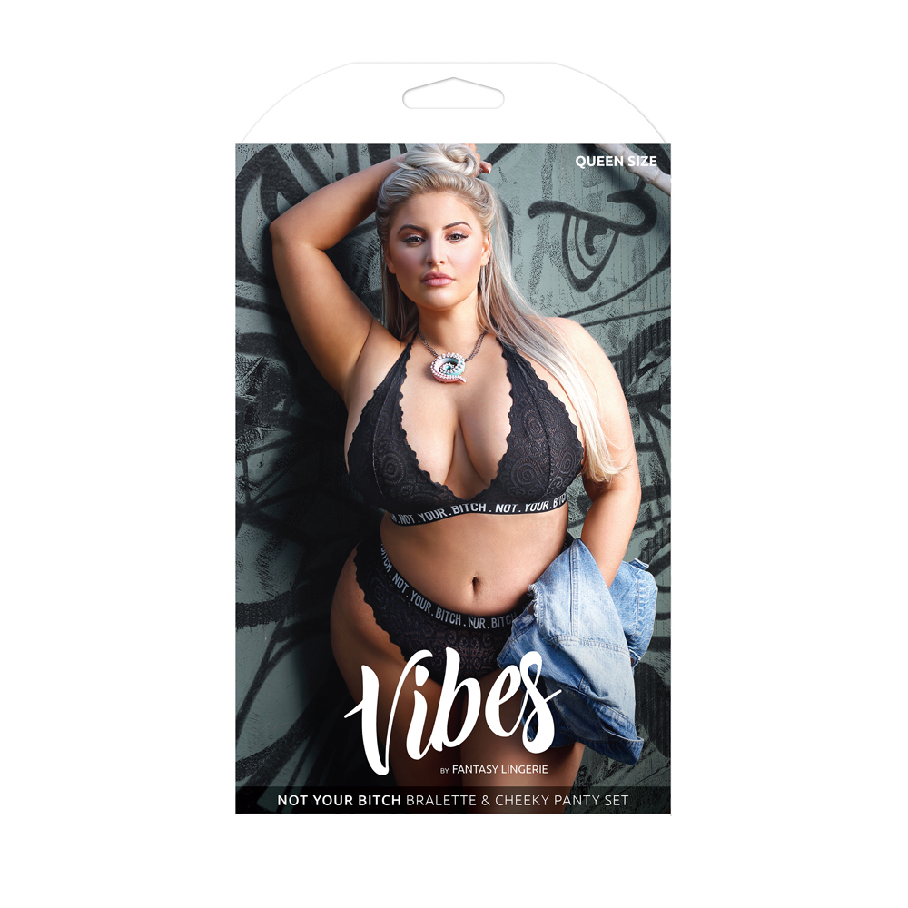 Not Your Bitch Bralette & Cheeky Panty Set Queen Size 1 Not Your Bitch Bralette & Cheeky Panty Set Queen Size