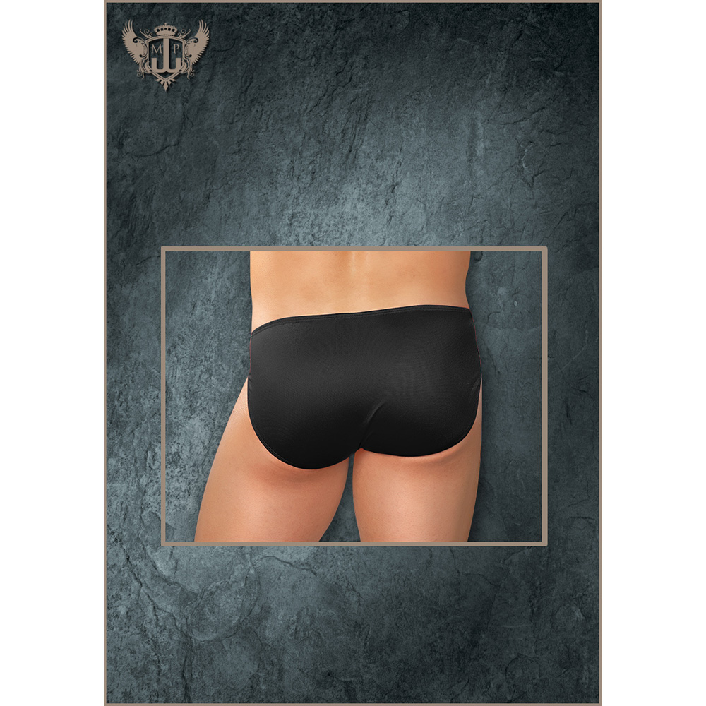Nylon Spandex Pouchless Brief Black One Size 2 Nylon Spandex Pouchless Brief Black One Size - Image 2