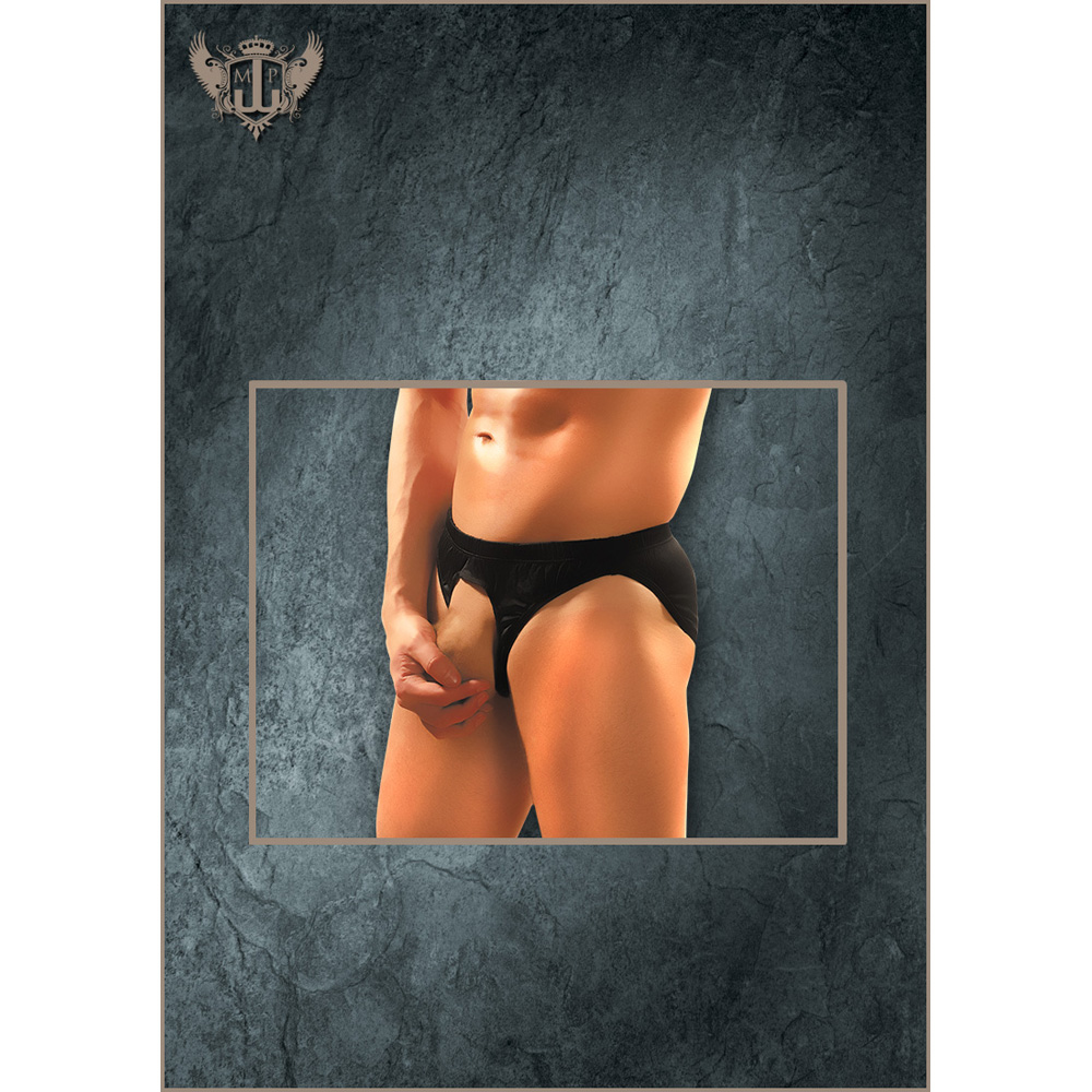 Nylon Spandex Pouchless Brief Black One Size 1 Nylon Spandex Pouchless Brief Black One Size