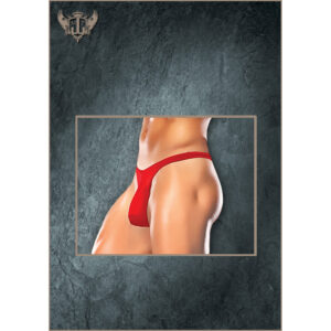Nylon Spandex Bong Thong Red S/M
