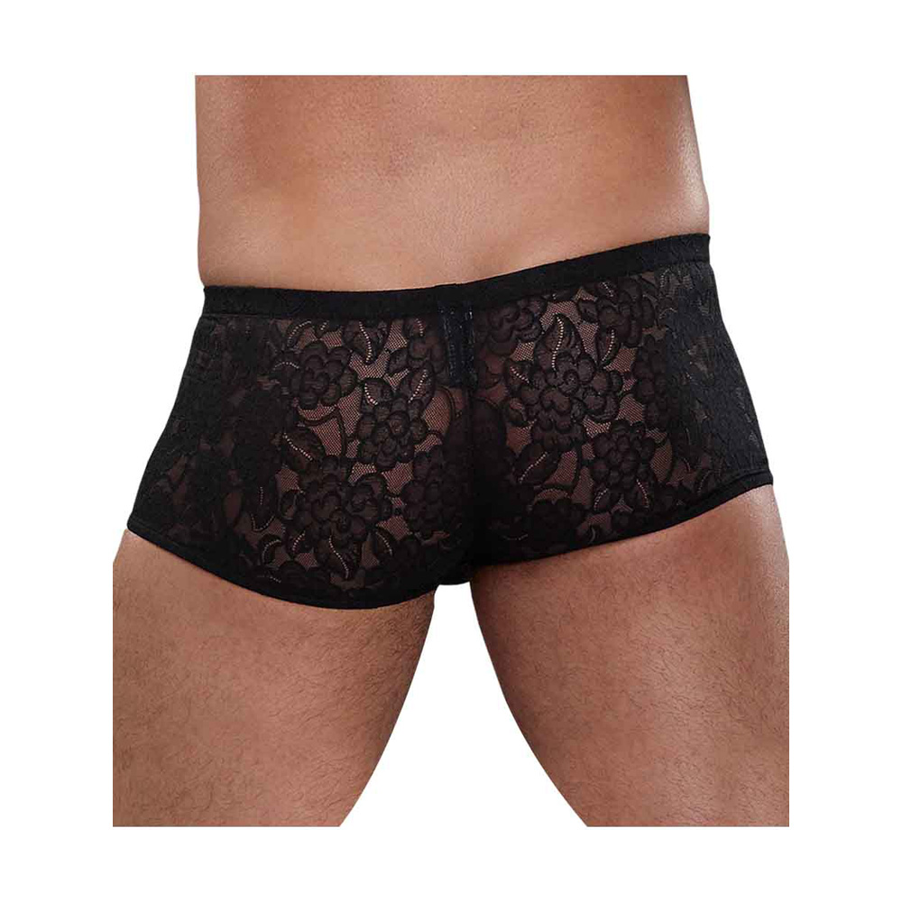 Stretch Lace Mini Short Black M 2 Stretch Lace Mini Short Black M - Image 2