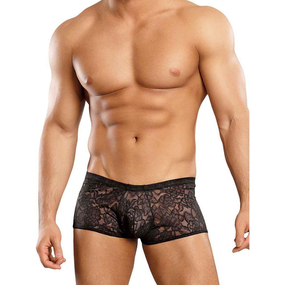 Stretch Lace Mini Short Black M 1 Stretch Lace Mini Short Black M