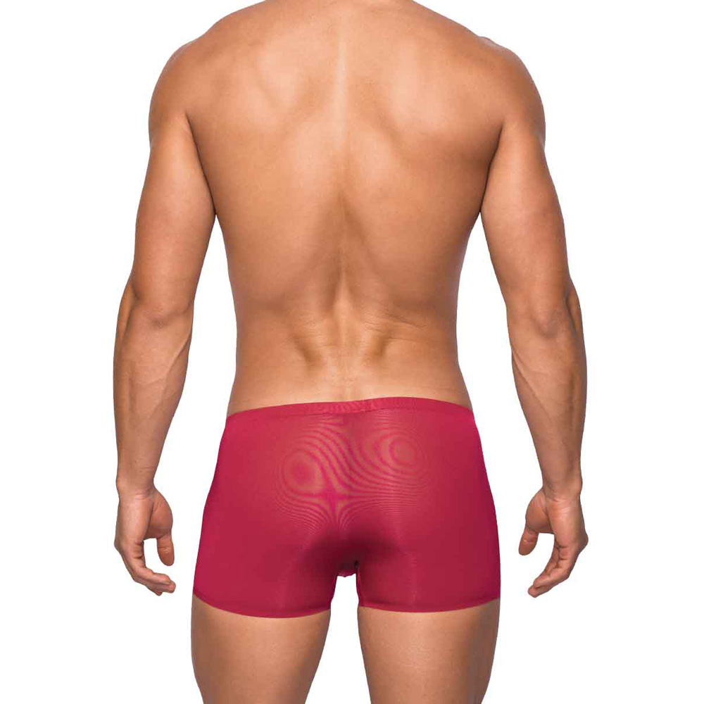 Seamless Sleek Short W/Sheer Pouch Wine L 2 Seamless Sleek Short W/Sheer Pouch Wine L - Image 2