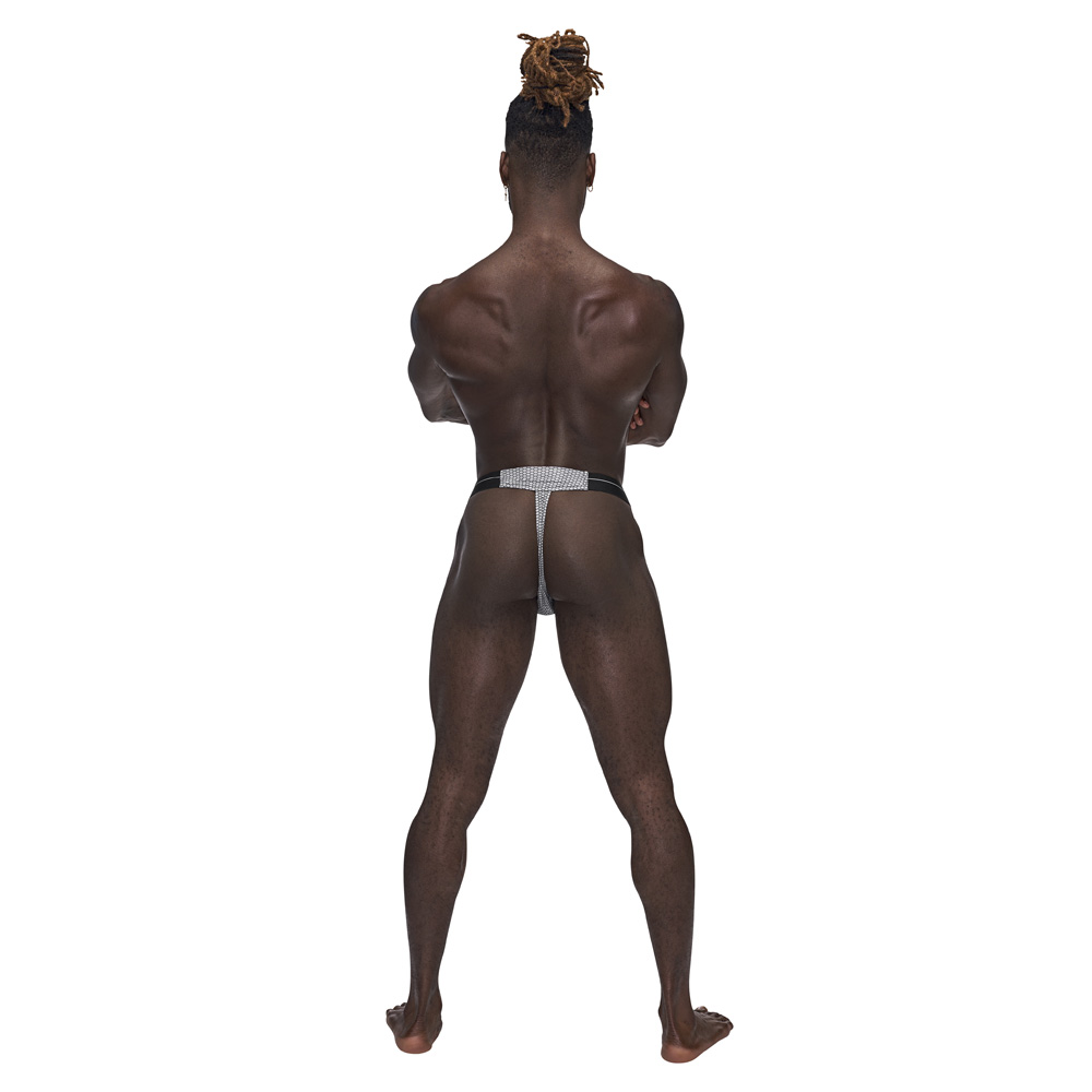 Sexagon Micro V Thong Grey S/M 2 Sexagon Micro V Thong Grey S/M - Image 2