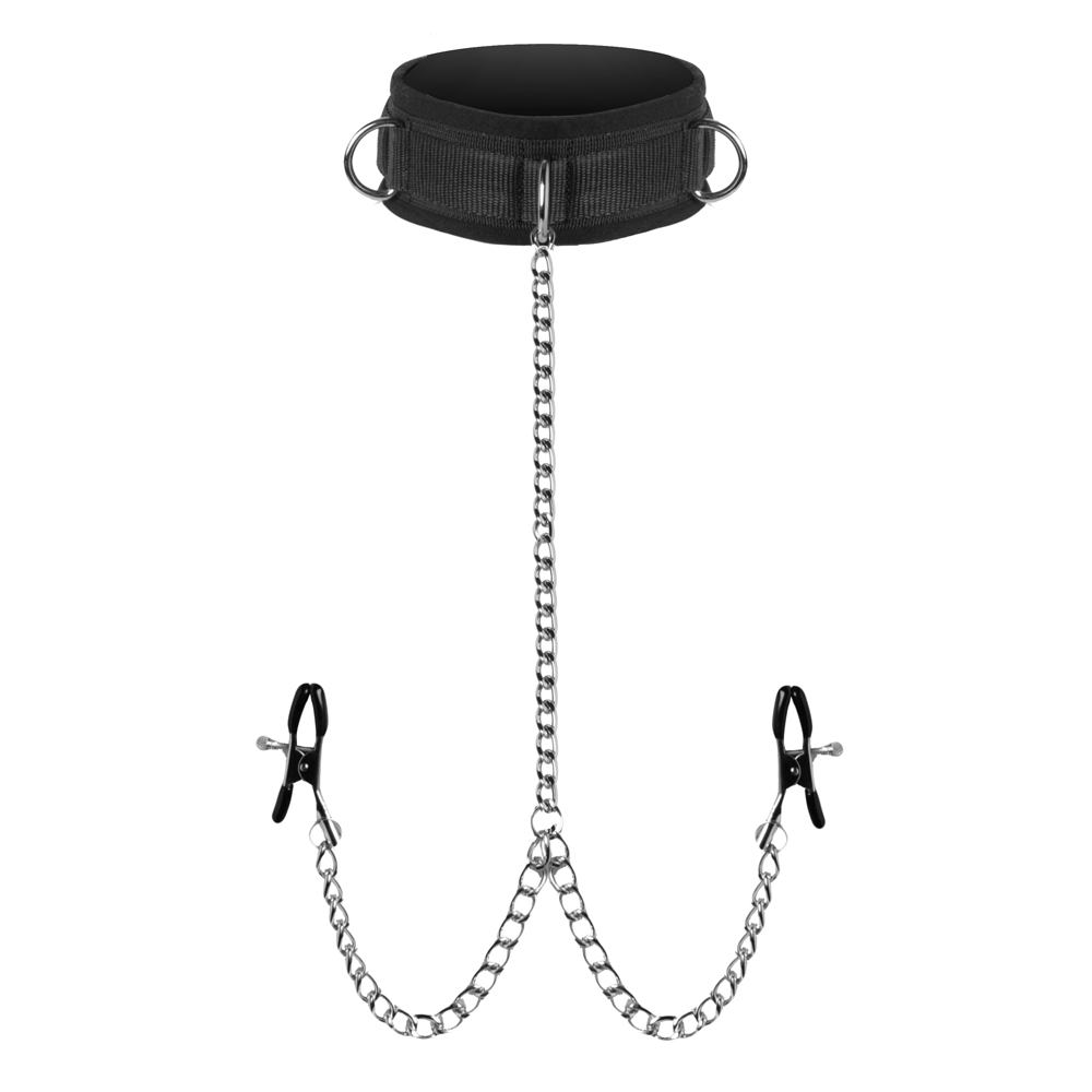 Master Series Submission Collar And Nipple Clamp Union 2 Master Series Submission Collar And Nipple Clamp Union - Image 2