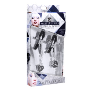 Master Series Charmed Heart Padlock Nipple Clamps