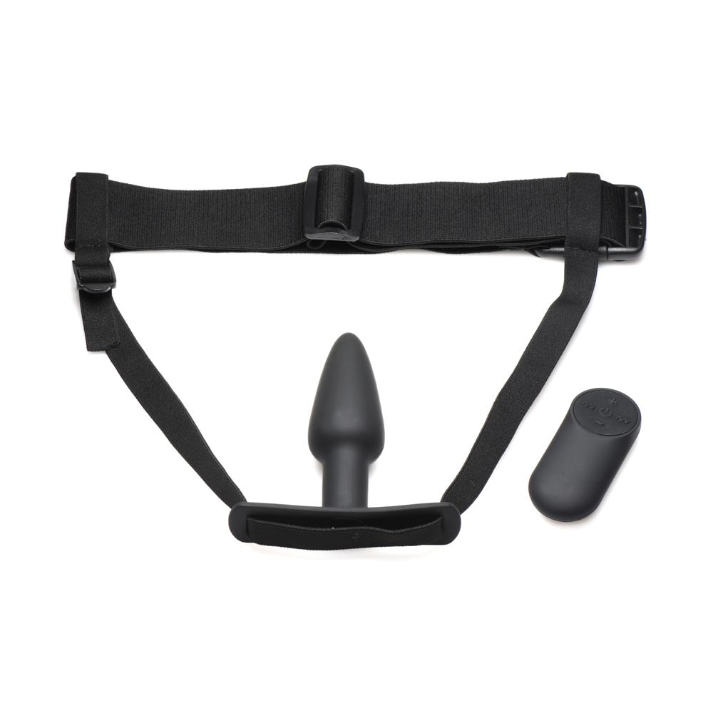 Master Series Bum-Tastic 28X Silicone Anal Plug W/ Harness & Remote Control 2 Master Series Bum-Tastic 28X Silicone Anal Plug W/ Harness & Remote Control - Image 2