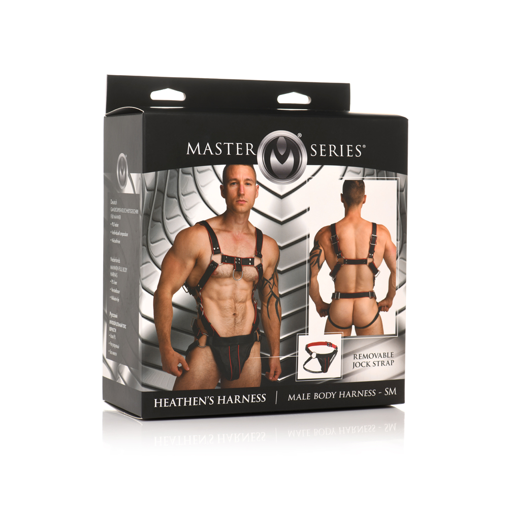 Master Series Heathen Harness Male Body Harness S/M 1 Master Series Heathen Harness Male Body Harness S/M