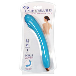Cloud 9 Health & Wellness Rechargeable G-Spot Slim 8" Single Motor Aqua Blue