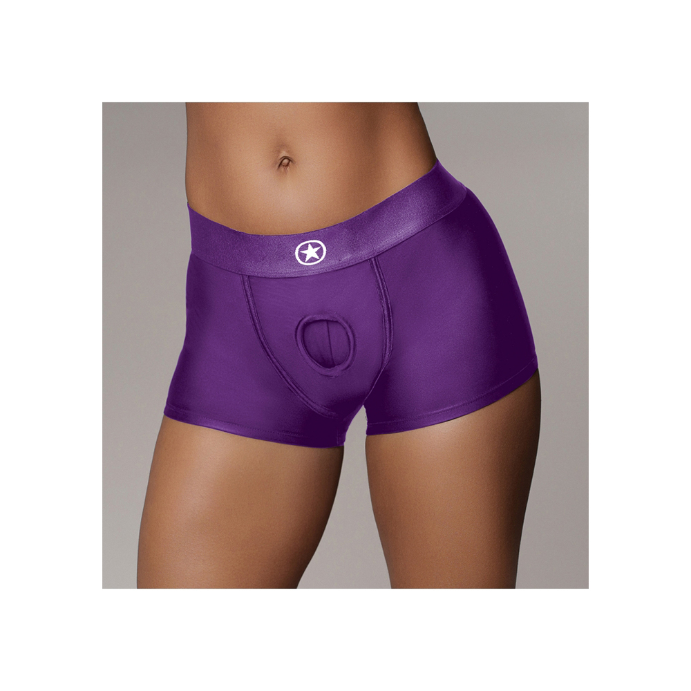 Ouch! Vibrating Strap-On Boxer Purple M/L 2 Ouch! Vibrating Strap-On Boxer Purple M/L - Image 2