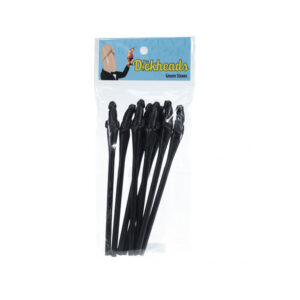 The Dickheads Groom Straws Black