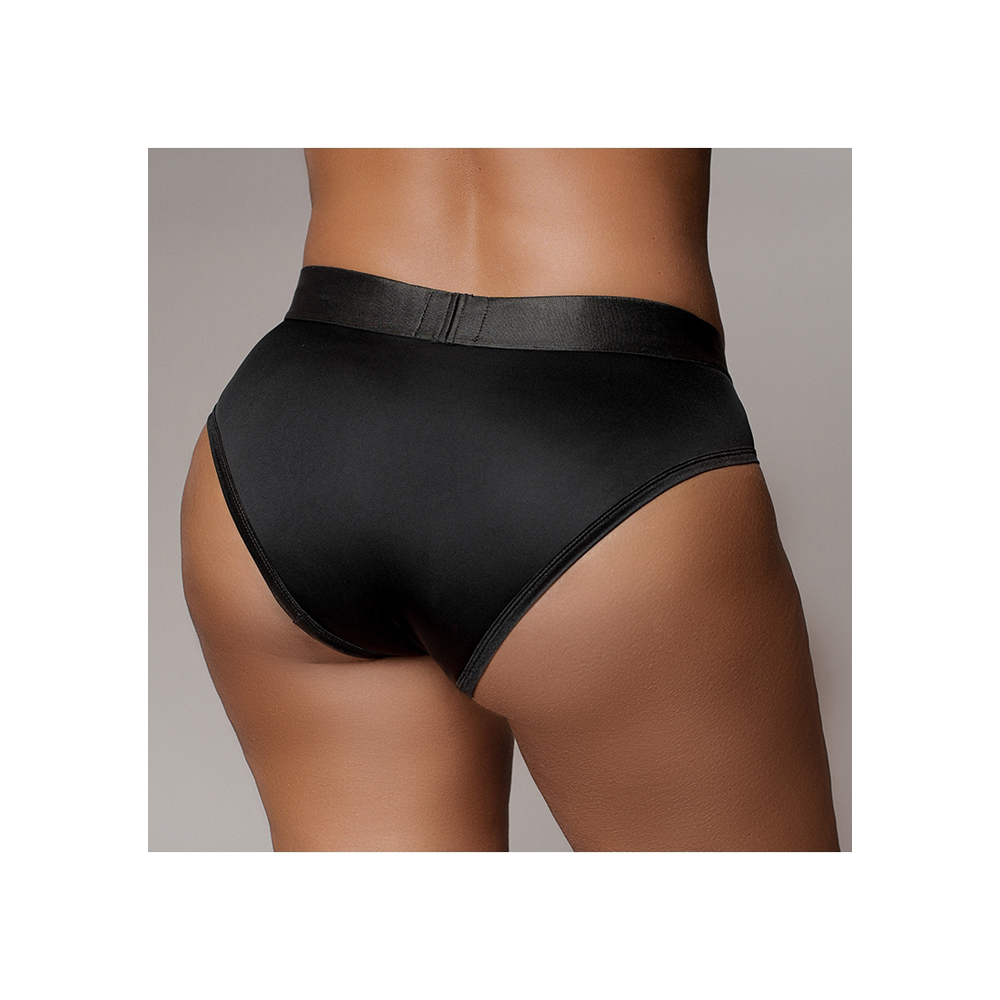 Ouch! Vibrating Strap-On High-Cut Brief Xl/Xxl 2 Ouch! Vibrating Strap-On High-Cut Brief Xl/Xxl - Image 2