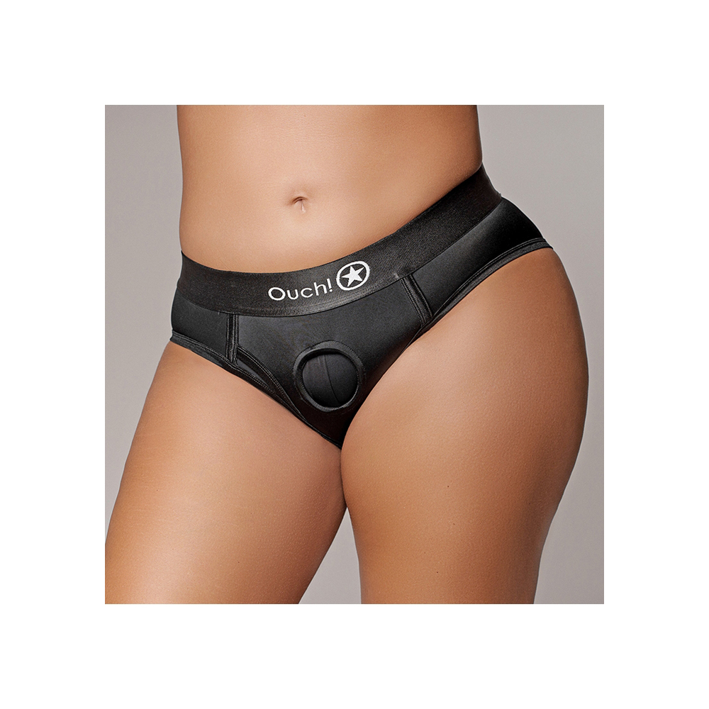 Ouch! Vibrating Strap-On High-Cut Brief Xl/Xxl 1 Ouch! Vibrating Strap-On High-Cut Brief Xl/Xxl