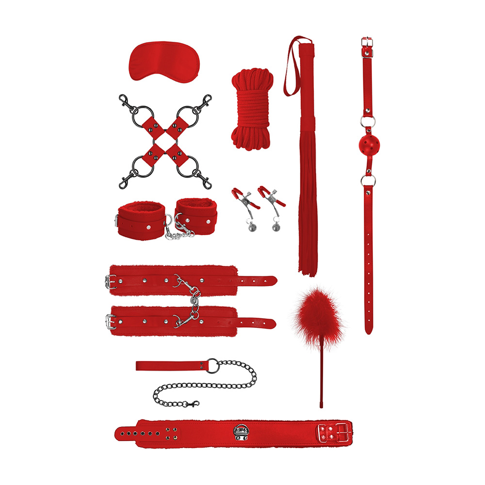 Ouch! Intermediate Bondage Kit Red 2 Ouch! Intermediate Bondage Kit Red - Image 2