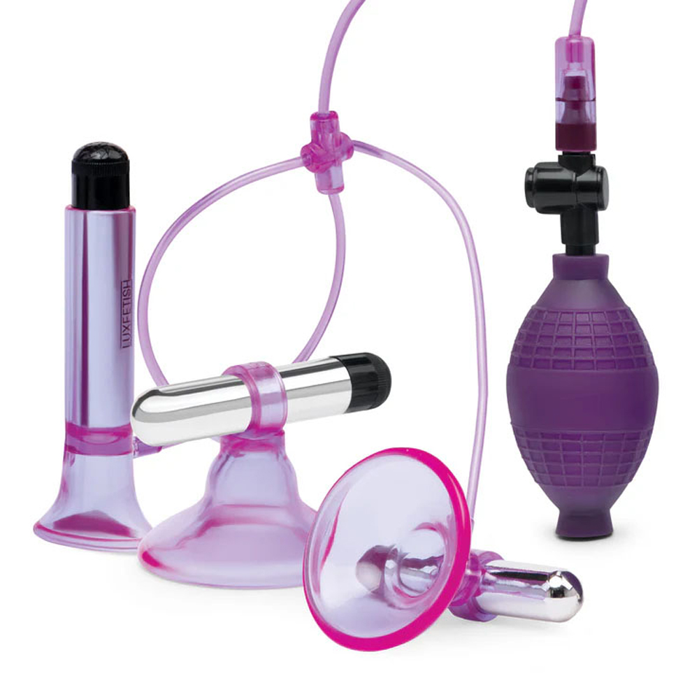 Vibrating Nipple Suckers With Clitoral Pump And Quick Release 2 Vibrating Nipple Suckers With Clitoral Pump And Quick Release - Image 2