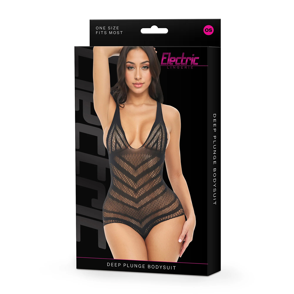 Electric Lingerie Deep Plunge Bodysuit O/S 1 Electric Lingerie Deep Plunge Bodysuit O/S