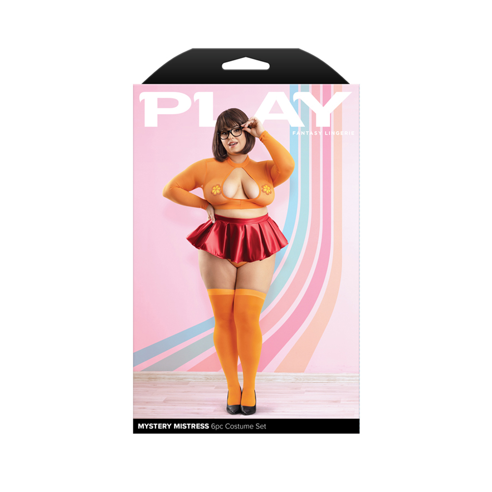 Mystery Mistress 6Pc Costume Set 3X/4X 1 Mystery Mistress 6Pc Costume Set 3X/4X