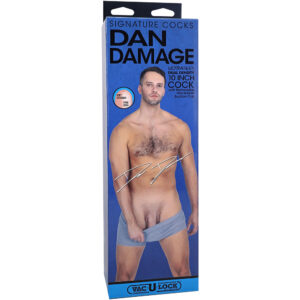Signature Cocks Dan Damage 10" Ultraskyn Cock With Removable Vac-U-Lock Suction Cup Vanilla