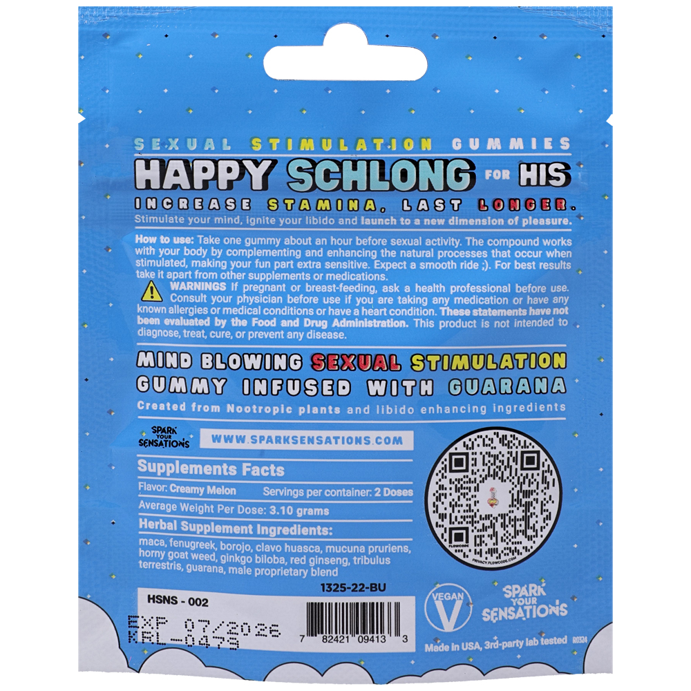 Happy Schlong Sexual Stimulation Gummies 12 Pack Display 3 Happy Schlong Sexual Stimulation Gummies 12 Pack Display - Image 3
