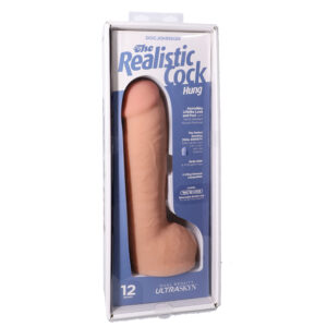 The Realistic Cock Hung Ultraskyn 12" With Balls Vanilla
