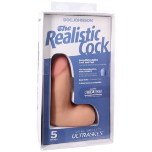 The Realistic Cock Ultraskyn 5" With Balls Vanilla