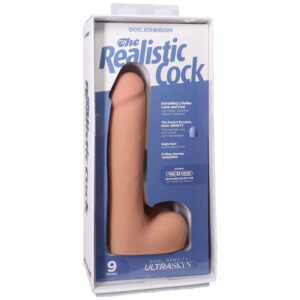 The Realistic Cock Ultraskyn 9" With Balls Vanilla
