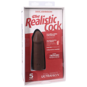 The Realistic Cock Ultraskyn 5" Chocolate