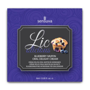 Lic-O-Licious Oral Delight Cream Blueberry Muffin 6 ml. Single-Use Packet