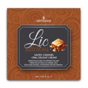 Lic-O-Licious Oral Delight Cream Salted Caramel 6 ml. Single-Use Packet