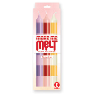 The 9's Make Me Melt Sensual Warm-Drip Candles Candles 3Pk Stripes Pastellines