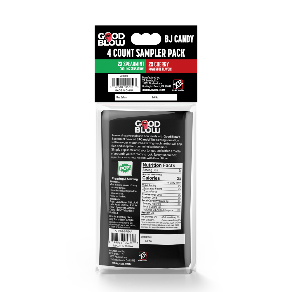 Good Blow BJ Candy Sampler Pack Spearmint/Cherry 4 pcs 2 Good Blow BJ Candy Sampler Pack Spearmint/Cherry 4 pcs - Image 2
