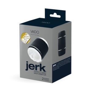 Jerk Masturbation Sleeve Black With Clear Sleeve