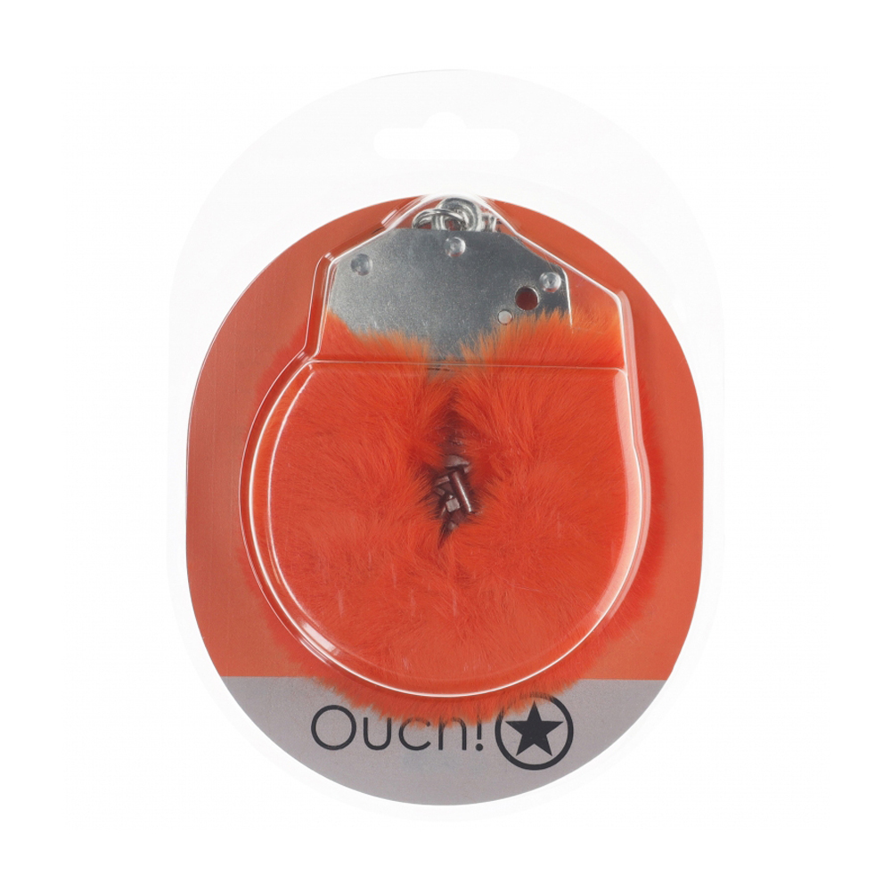 Ouch! Heavy-Duty Fluffy Handcuffs Orange 1 Ouch! Heavy-Duty Fluffy Handcuffs Orange