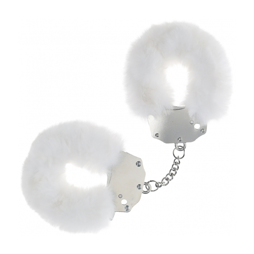 Ouch! Heavy-Duty Fluffy Handcuffs White 2 Ouch! Heavy-Duty Fluffy Handcuffs White - Image 2