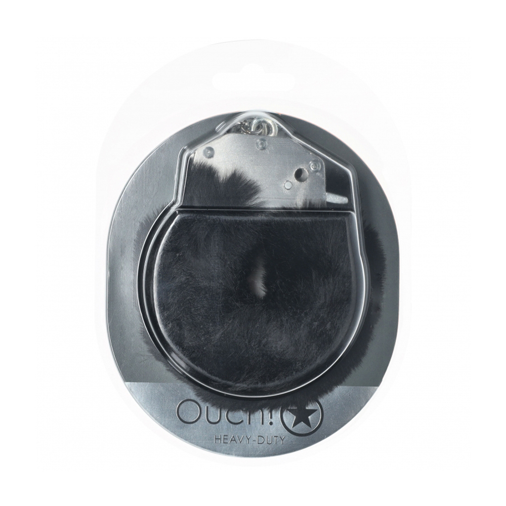 Ouch! Heavy-Duty Fluffy Handcuffs Black 1 Ouch! Heavy-Duty Fluffy Handcuffs Black