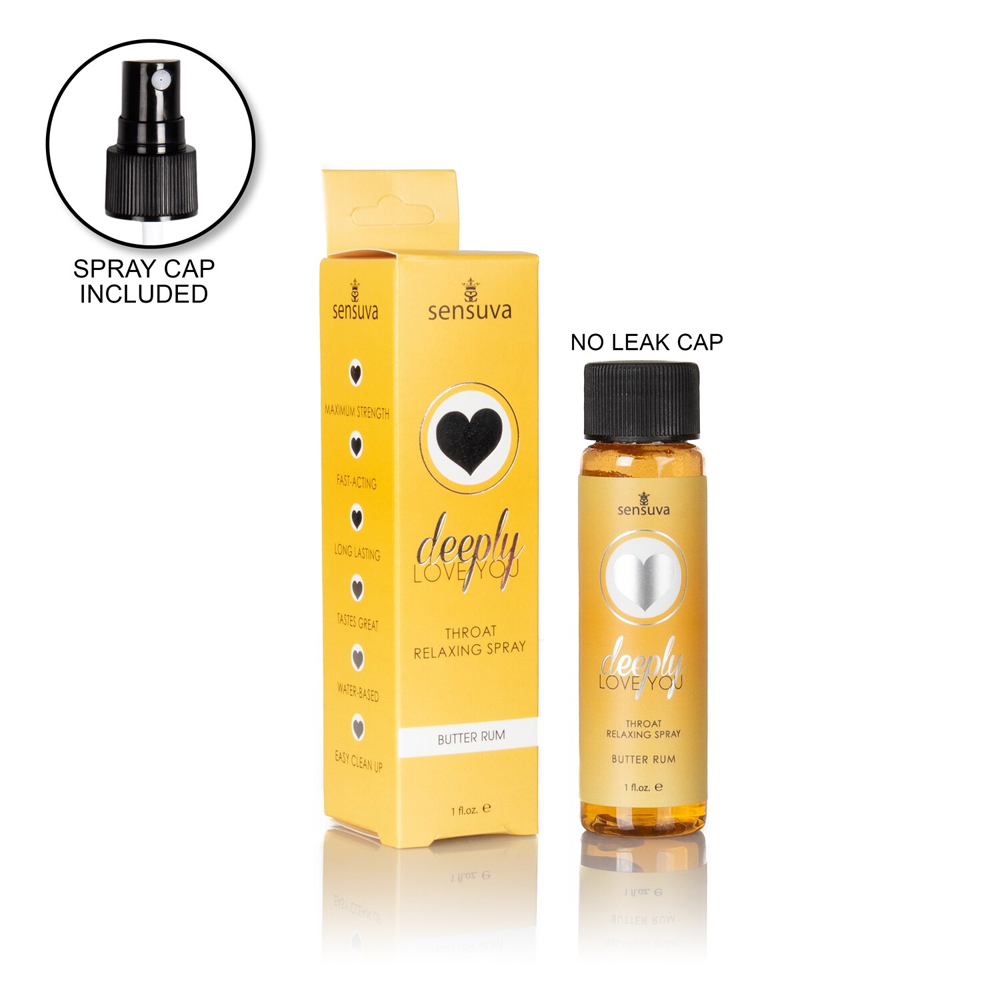 Deeply Love You Throat Relaxing Spray 1 oz. Bottle Butter Rum 1 Deeply Love You Throat Relaxing Spray 1 oz. Bottle Butter Rum