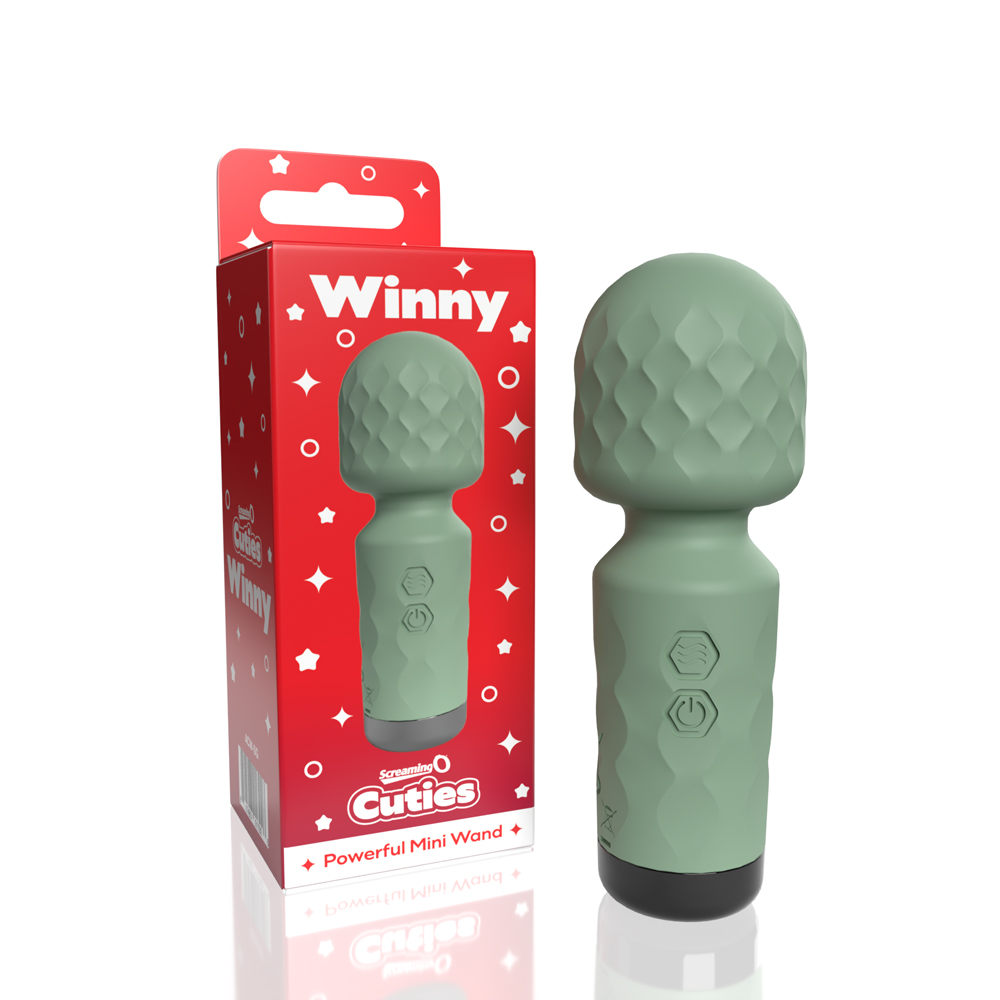 Screaming O Cuties Winny Vibrating Mini Wand Sage Green 1 Screaming O Cuties Winny Vibrating Mini Wand Sage Green