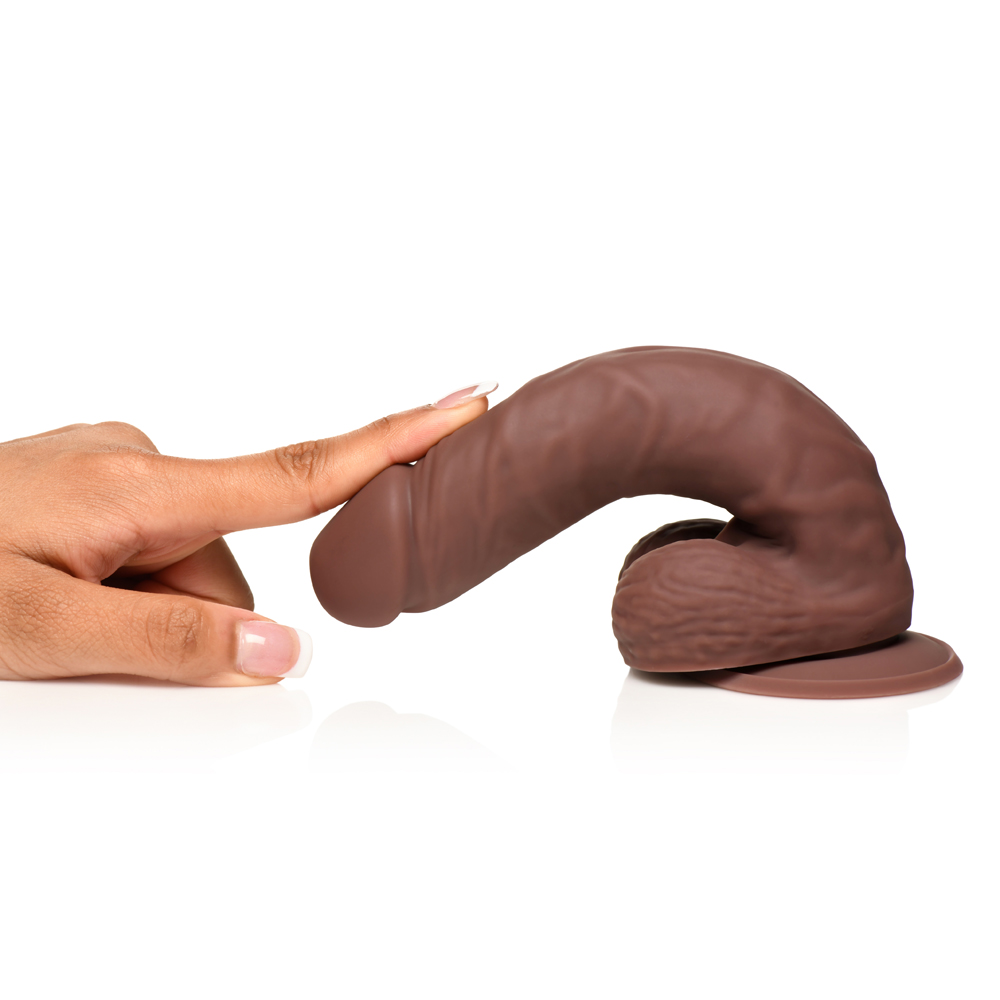 Easy Riders 7" Silicone Dildo With Balls Dark 3 Easy Riders 7" Silicone Dildo With Balls Dark - Image 3