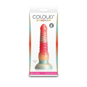Colours Stacked 6" Dildo Red/Gold