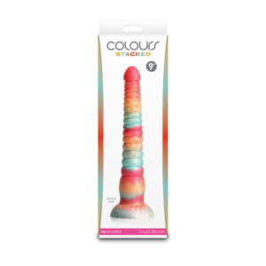 Colours Stacked 9" Dildo Red/Gold