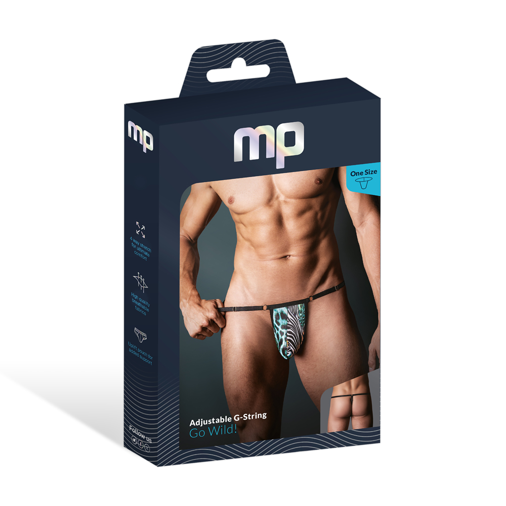 Go Wild! Adjustable G-String Multi Animal One Size 1 Go Wild! Adjustable G-String Multi Animal One Size