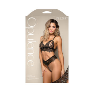 Pearl Bralette & Crotchless Panty L/Xl