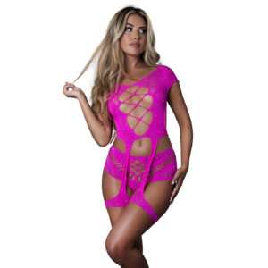 Seamless Stirrup Top & Short Set Pink One Size