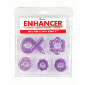 Enhancer Five Piece Cock Ring Set Purple