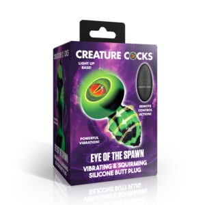 Creature Cocks Eye Of The Spawn Vibrating & Squirming Silicone Butt Plug